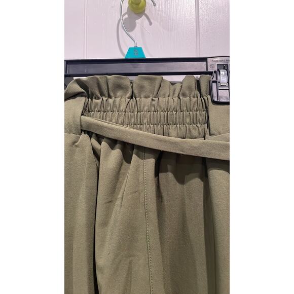 Grace Karin Women's Olive High Waist Pencil Pants with Bow-Knot Tie Hem Sz M - Picture 4 of 5